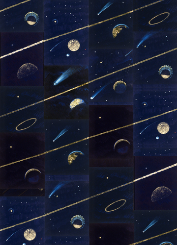 Comets Haley and Hale Bopp with Moons & Stars